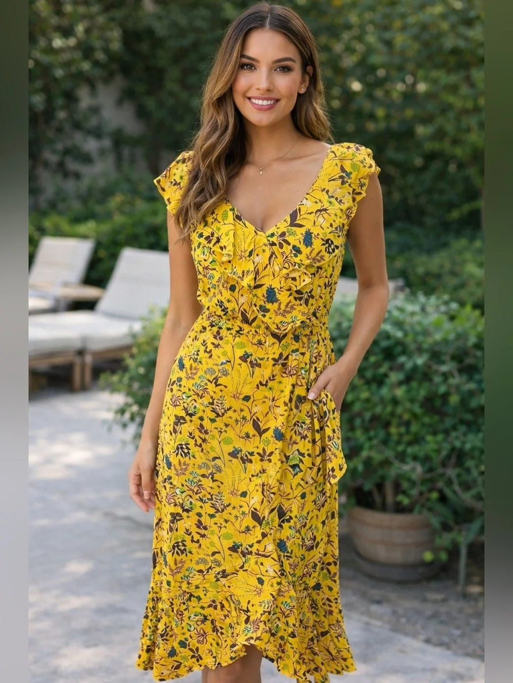 boho dress anthropologie Anthropologie One September Boho Midi Dress